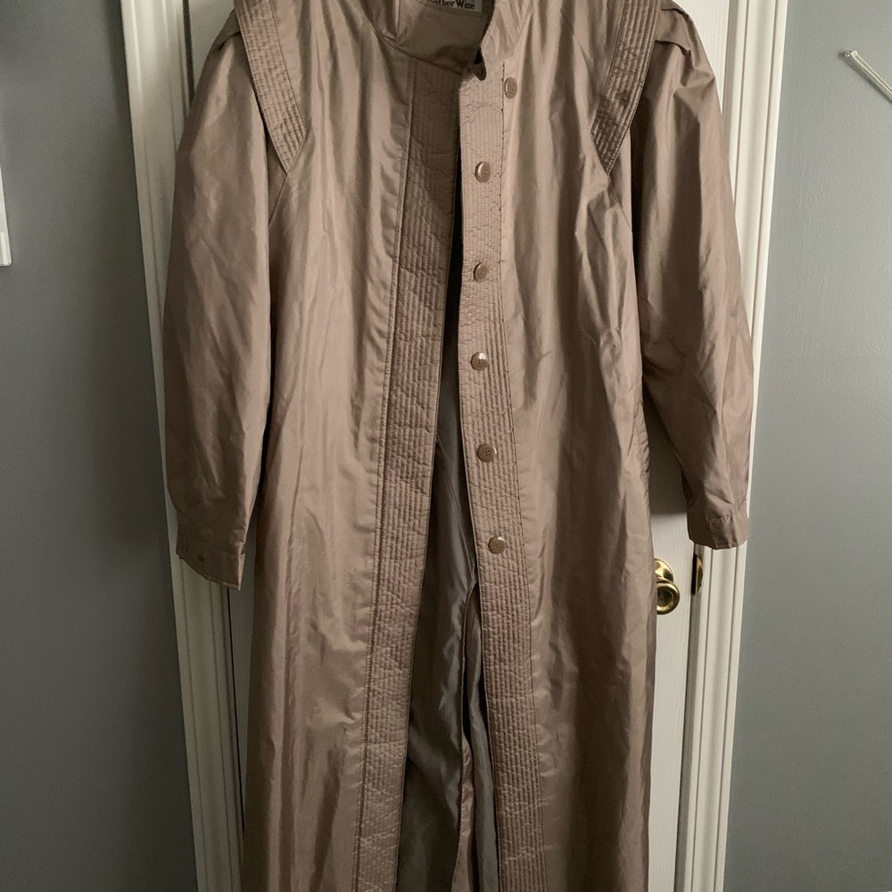 Stylish Tan Long Rain Coat